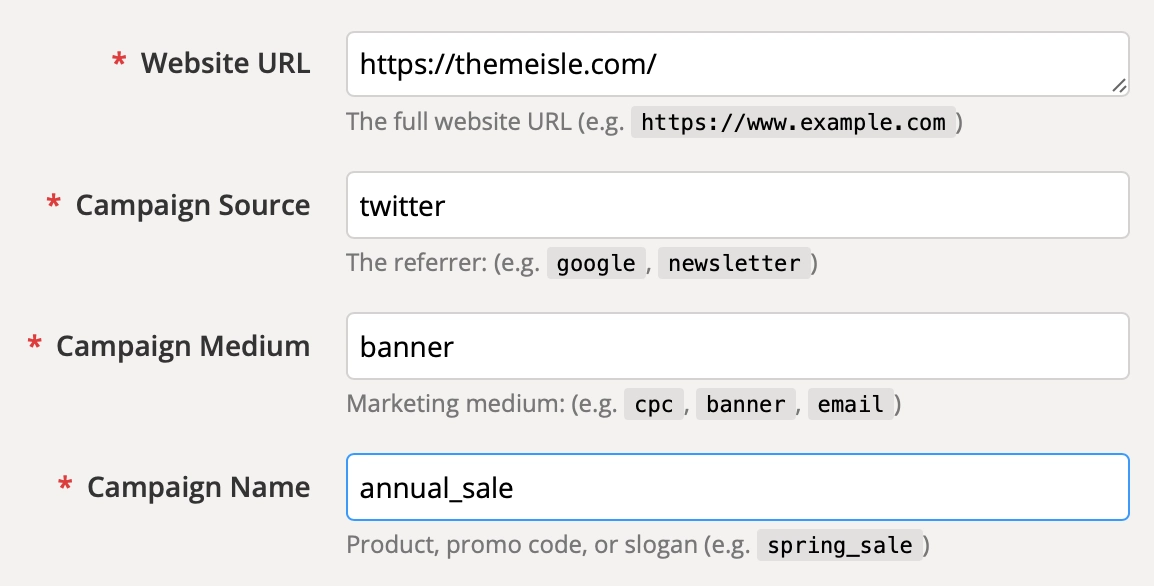 Campaign URL Builder